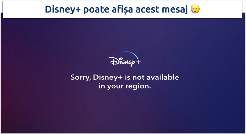 Screenshot of Disney+ error message